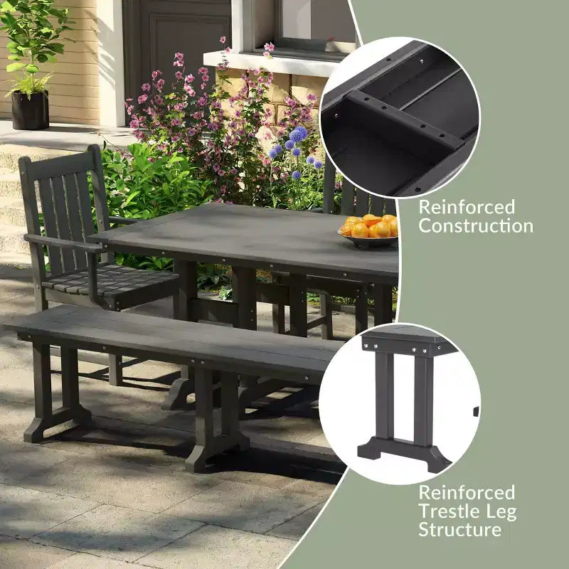 Banc de salle à manger d'extérieur